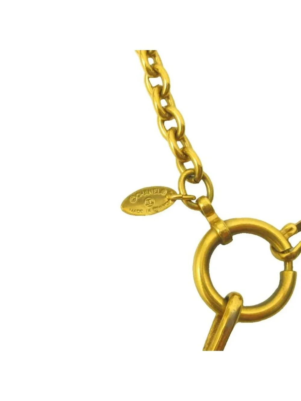 Chanel Long Pendant Chain Lion Gold Plated Necklace